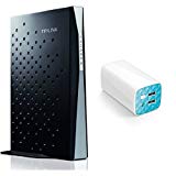 TP-LINK Archer CR700 AC1750 Wireless Dual Band 16x4 DOCSIS 3.0 Cable Modem Router and TP-LINK TL-PB10400 10400mAh Dual-Port Portable USB Battery Charger