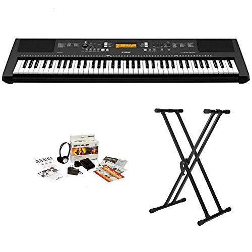 Yamaha PSREW300 76-key Portable Keyboard With Knox Stand and Power Supply